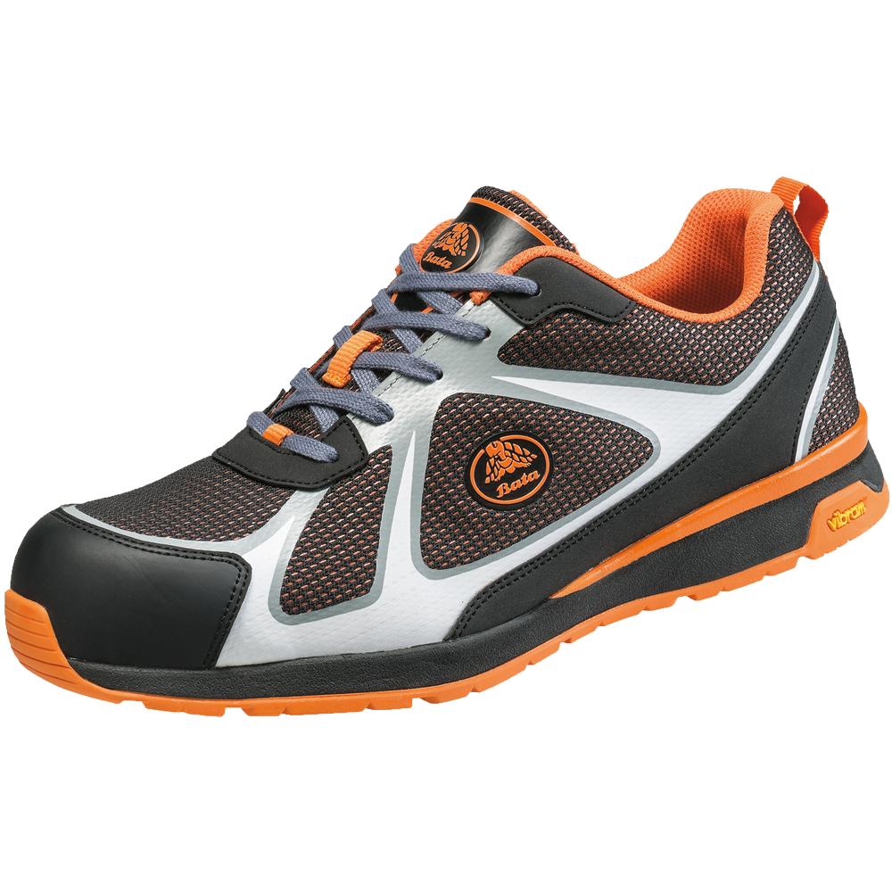 Bright safety shoes by Bata Industrials with a Vibram Outsole Bright safety shoes by Bata Industrials with a Vibram Outsole